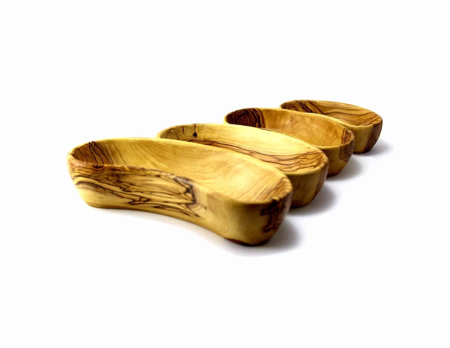 Set of 4 Olive Wood Bowls #KI131