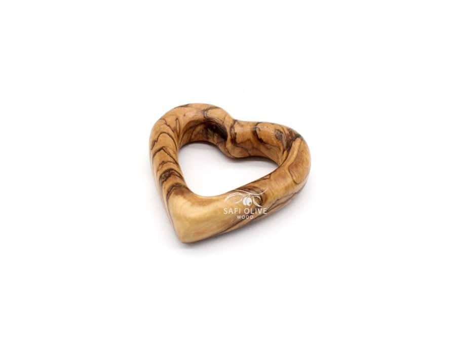Hand Carved Olive Wood Heart #OT121